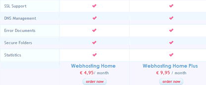 A CSS styled table version 2