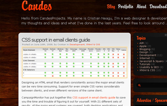 Candes Projects - Screenshot