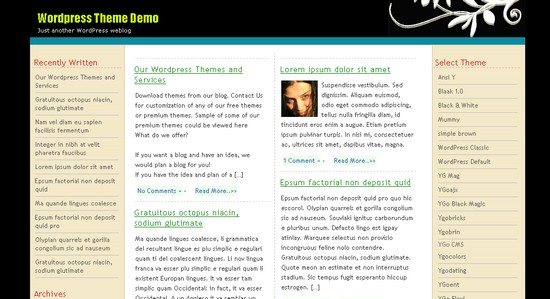 YGO CMS tema/theme for WordPress som CMS