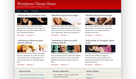 Magadine 1.2 CMS theme/tema for WordPress som CMS