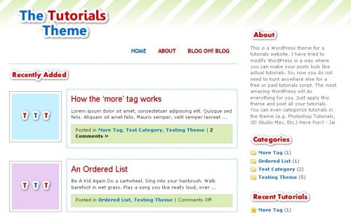 Tutorial tema/theme for WordPress