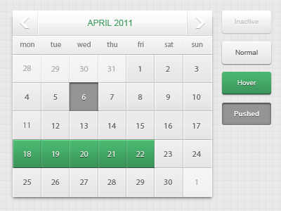 shot 13007600891 60 User Interface Calendar Inspirations and Downloads