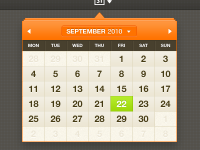 shot 12859623441 60 User Interface Calendar Inspirations and Downloads