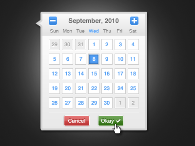 shot 12835451091 60 User Interface Calendar Inspirations and Downloads