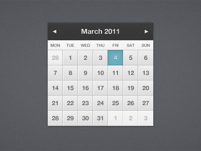 shot 12992484841 60 User Interface Calendar Inspirations and Downloads