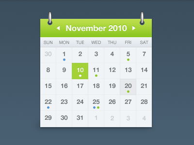 shot 12886988431 60 User Interface Calendar Inspirations and Downloads