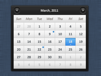 shot 13007954881 60 User Interface Calendar Inspirations and Downloads