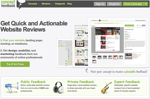 conceptfeedback 25 Tools to Improve Your Websites Usability