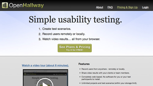 openhallway 25 Tools to Improve Your Websites Usability