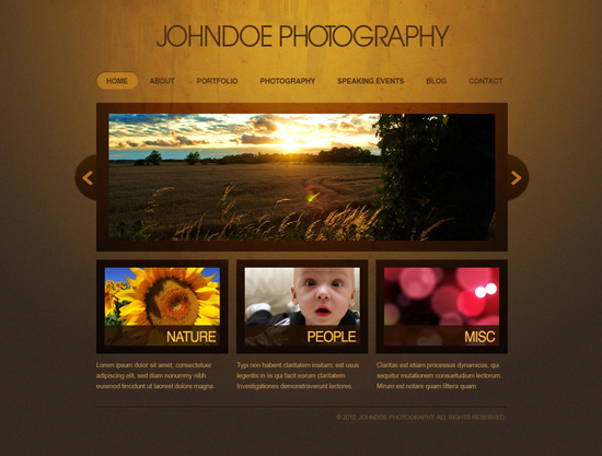 Create an Elegant Photography Web Layout in Photoshop