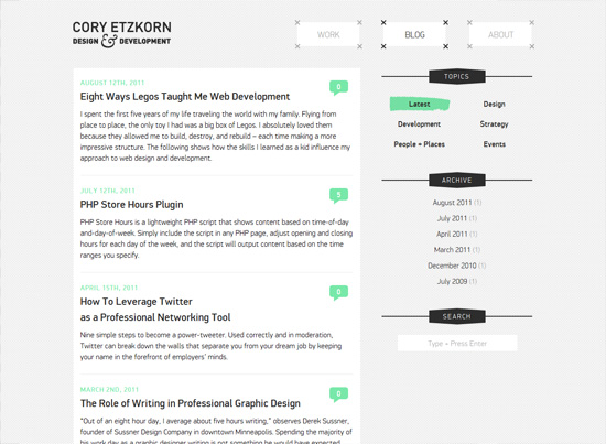 Cory Etzkorn Blog