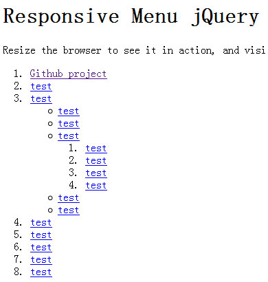 Responsive Menu