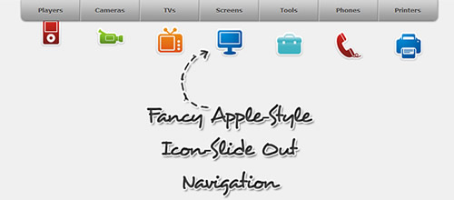 icon slide out navigation 25 jQuery and CSS3 Tutorials to Help You Build Apple Like Designs