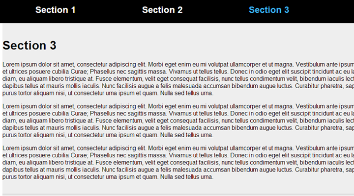 single page nav jquery open source plugin