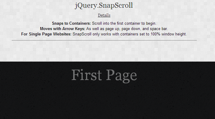 jquery snapscroll snap plugin parallax