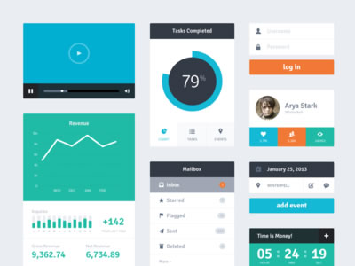 10 Free Flat UI Kits