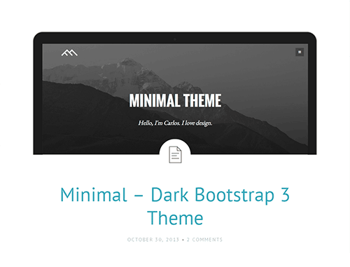 Bootstrap主题 - minimal