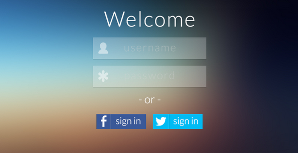 flat login design 2