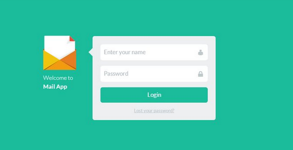 flat login design 5