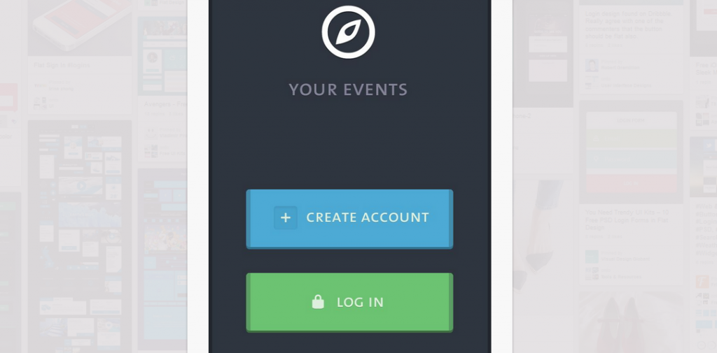 flat login design 14